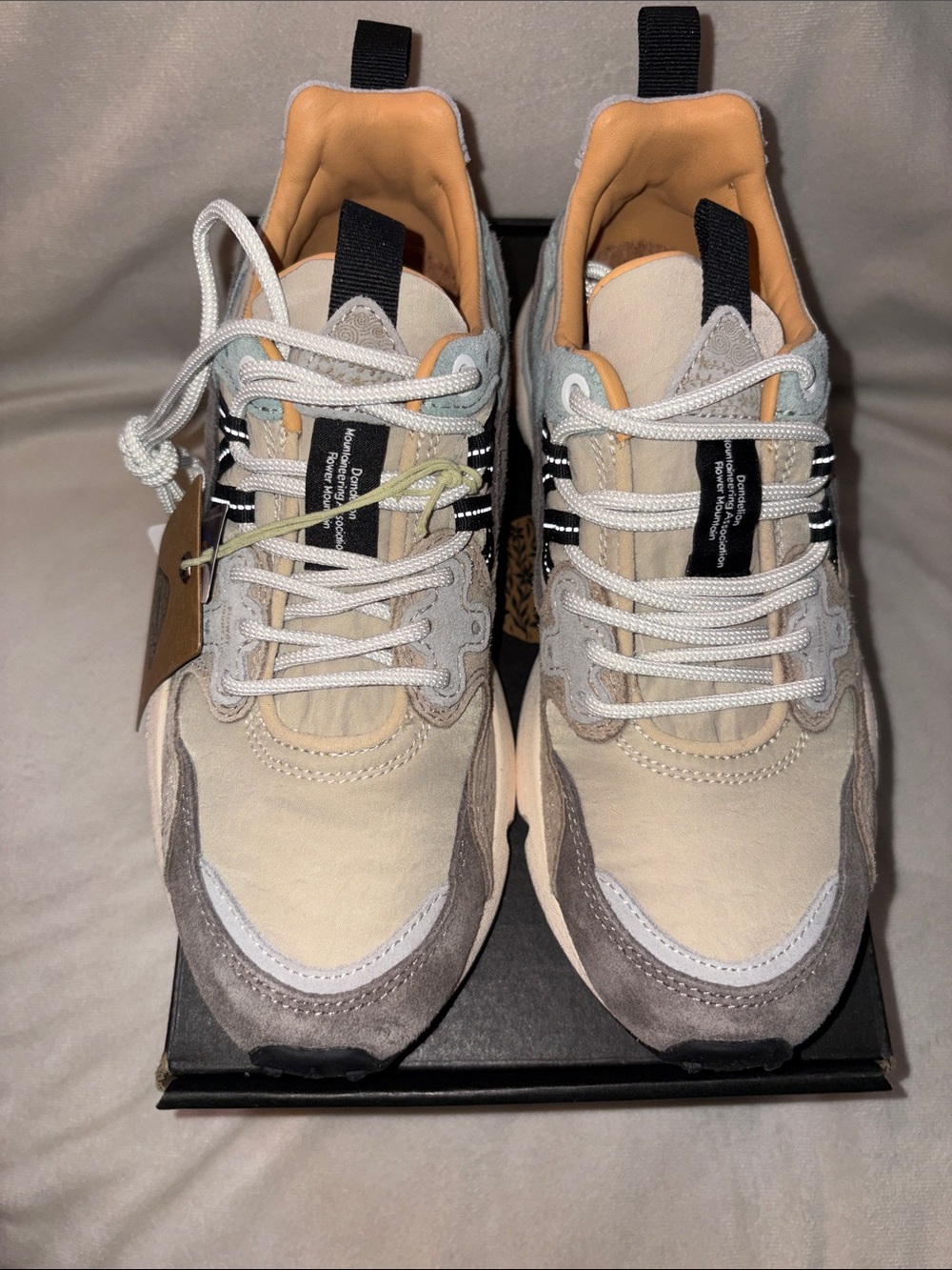 NWT Flower Mountain YAMANO 3 UNI Suede and technical fabric sneakers Sand/Beige - Picture 7 of 14